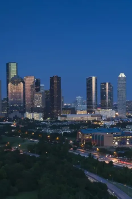 Framed Print : Texas, Houston Skyline at Dusk