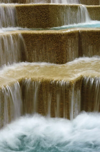 Texas, San Antonio. Fountain along Riverwalk DIstrict