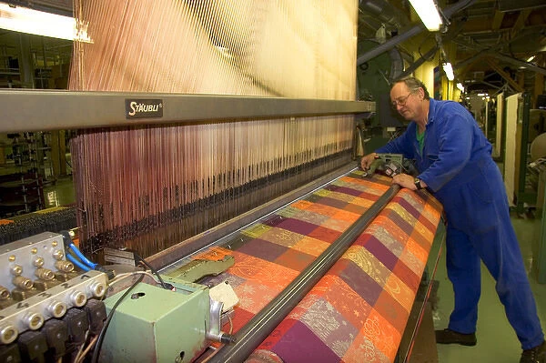 Textile loom in the Garnier-Thiebaut factory at Gerardmer, France
