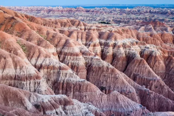 Framed Print : Textured landscape in Badlands National Park, SD Framed Print : Textured landscape in Badlands National Park, SD