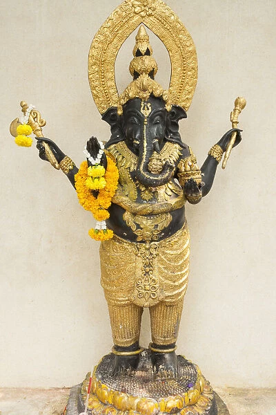 Thailand, Bangkok, Chinatown. Statue of the elephant god, Ganesha