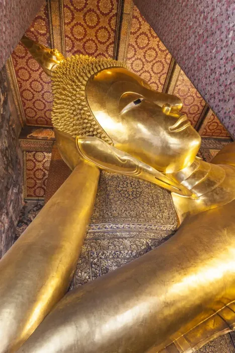 Framed Print : Thailand, Bangkok. Ko Ratanakosin, Wat Pho, Reclining Buddha