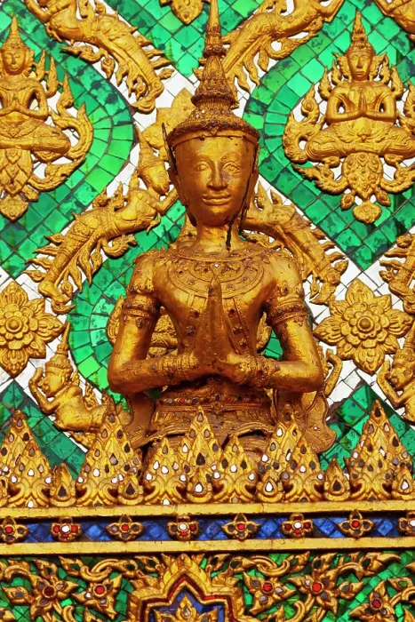 Framed Print : Thailand, Bangkok. Small sculpture detail at Wat Phra Kaew (Temple of The Emerald Buddha) Framed Print : Thailand, Bangkok. Small sculpture detail at Wat Phra Kaew (Temple of The Emerald Buddha)
