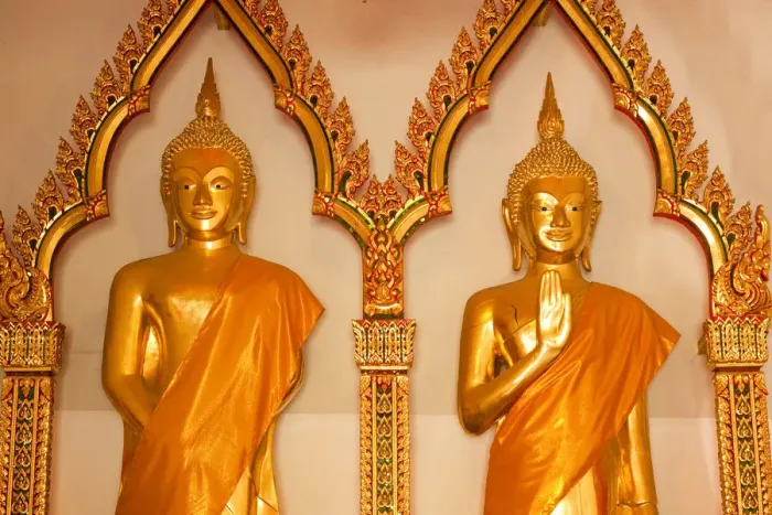 Framed Print : Thailand. Buddha statues in temple Framed Print : Thailand. Buddha statues in temple