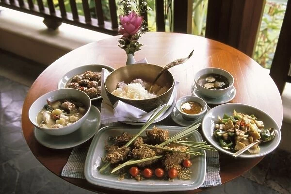 Thailand, Chiangmai. Thai cuisine at the Regent Resort