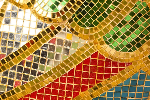 Thailand, Colorful mosaic abstract