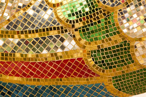 Thailand, Colorful mosaic abstract