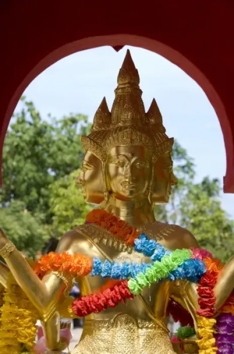 Framed Print : Thailand, Ko Samui (aka Koh Samui). Temple of the Big Buddha on Fan Island. Statue