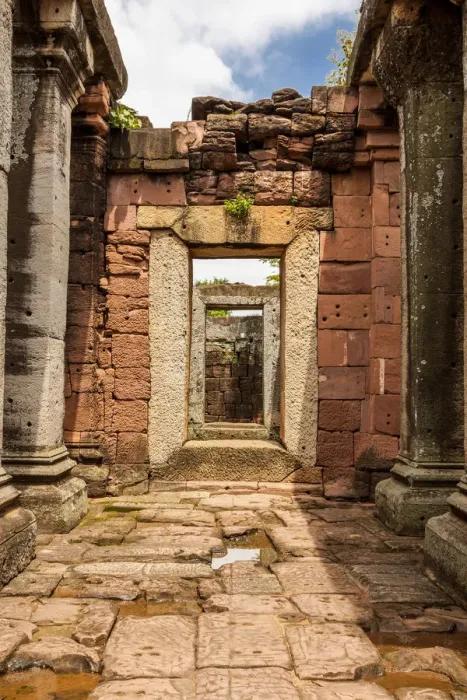 Framed Print : Thailand. Phimai Historical Park. Ruins of ancient Khmer temple complex