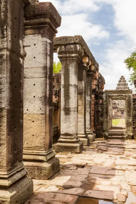 Framed Print : Thailand. Phimai Historical Park. Ruins of ancient Khmer temple complex Framed Print : Thailand. Phimai Historical Park. Ruins of ancient Khmer temple complex