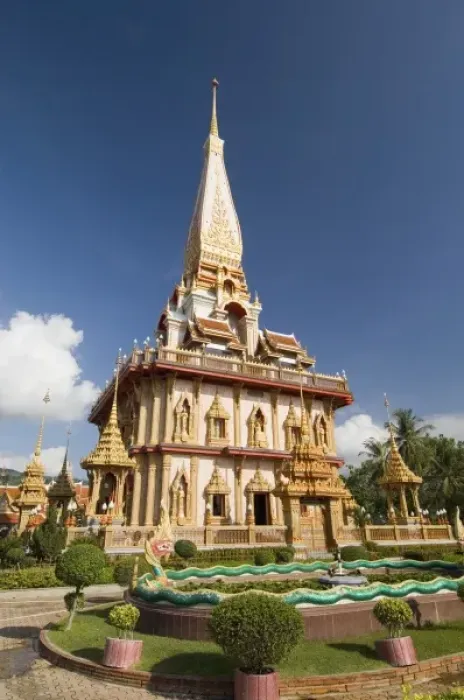 Framed Print : Thailand, Phuket, Wat Chalong temple Framed Print : Thailand, Phuket, Wat Chalong temple