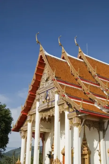 Framed Print : Thailand, Phuket, Wat Chalong temple Framed Print : Thailand, Phuket, Wat Chalong temple