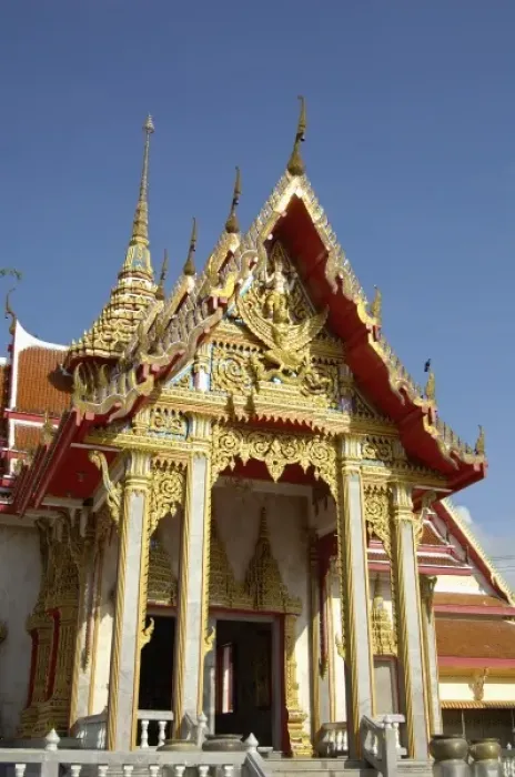 Framed Print : Thailand, Phuket, Wat Chalong temple