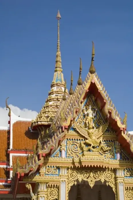 Framed Print : Thailand, Phuket, Wat Chalong temple Framed Print : Thailand, Phuket, Wat Chalong temple