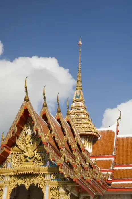 Framed Print : Thailand, Phuket, Wat Chalong temple Framed Print : Thailand, Phuket, Wat Chalong temple