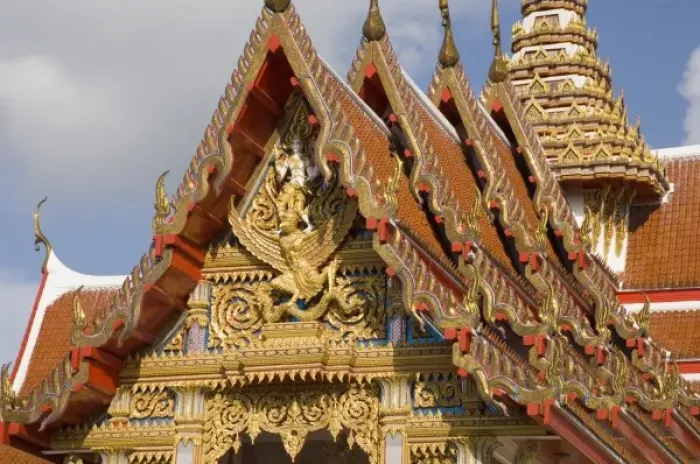 Framed Print : Thailand, Phuket, Wat Chalong temple Framed Print : Thailand, Phuket, Wat Chalong temple