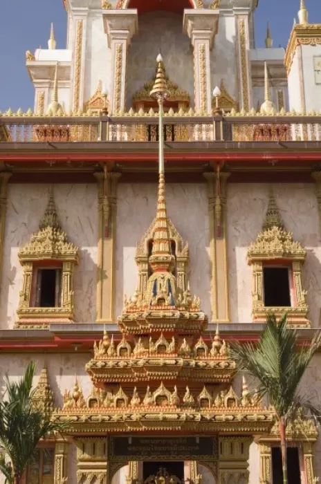 Framed Print : Thailand, Phuket, Wat Chalong temple Framed Print : Thailand, Phuket, Wat Chalong temple