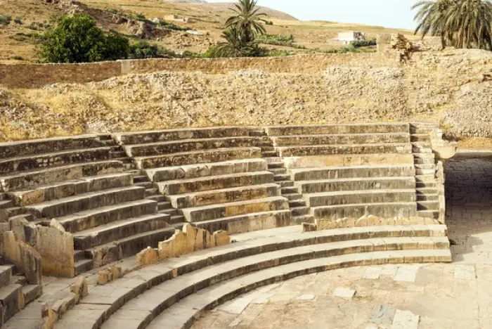 Framed Print : The Theater, Roman ruins of Bulla Regia, Tunisia, North Africa Framed Print : The Theater, Roman ruins of Bulla Regia, Tunisia, North Africa