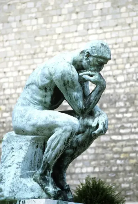 Framed Print : The Thinker by Rodin. 1906 Copyright: R. Sheridan  /  aA Collection