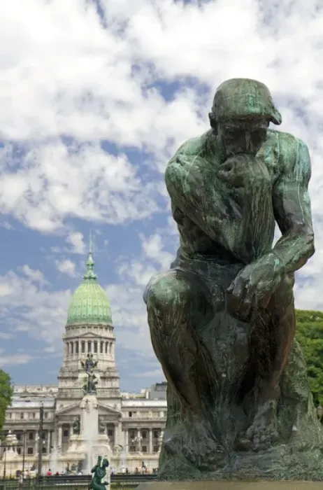 Framed Print : The Thinker sculpture in front of the Argentine National Congress building in Buenos Aires Framed Print : The Thinker sculpture in front of the Argentine National Congress building in Buenos Aires