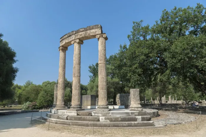 Framed Print : Tholos, Ancient Greek ruins, Oympia, Greece, Europe