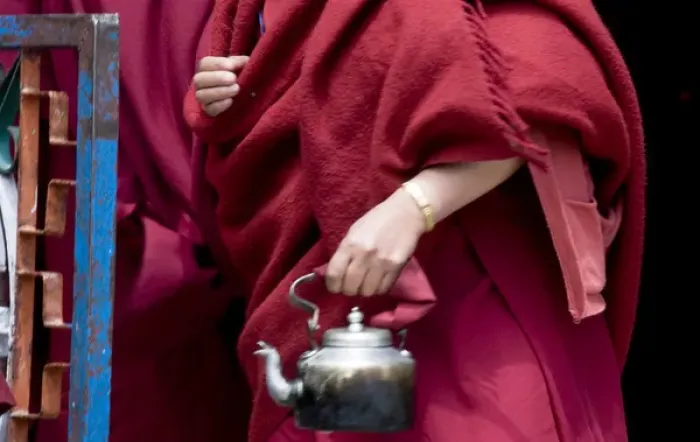 Framed Print : Thukje Chuling Nunnery in Tawang, Arunachal Pradesh, northeast India, hands of a