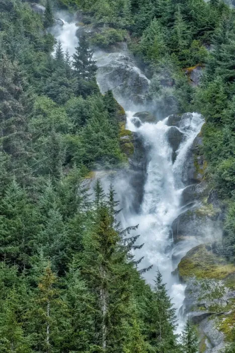 Framed Print : Thunder Falls, LeConte Bay, Petersburg, Alaska, USA