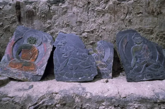 Framed Print : Tibet, Shigatse. Rongbuk Monastery, Prayer stones Framed Print : Tibet, Shigatse. Rongbuk Monastery, Prayer stones
