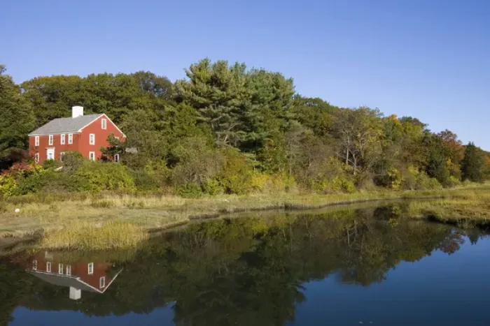 Framed Print : Tidal creek near Gloucester Massachusetts USA