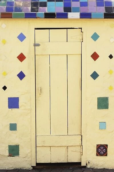 Tile around painted doorway, Catalina Island, California