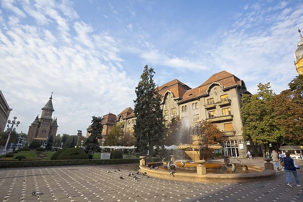 Timisoara in the Banat of Romania, Piata Victoriei Europe, Eastern Europe, Romania