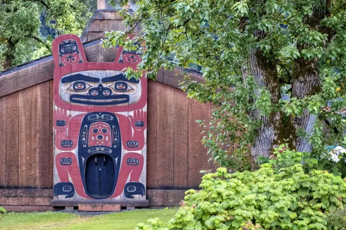 Framed Print : Tinglit clan house, Wrangell, Alaska, USA Framed Print : Tinglit clan house, Wrangell, Alaska, USA