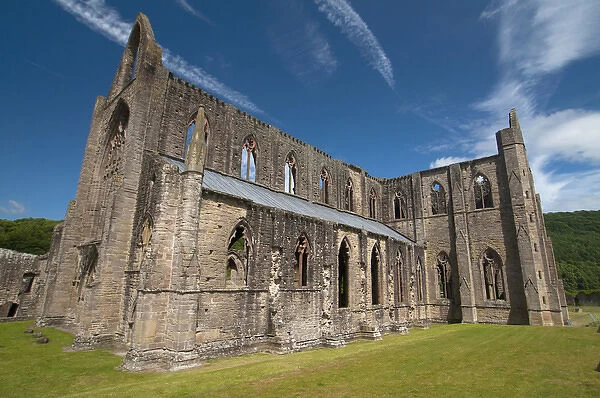 Tintern Abbey, River Wye Valley, Monmouthshire, Wales, UK