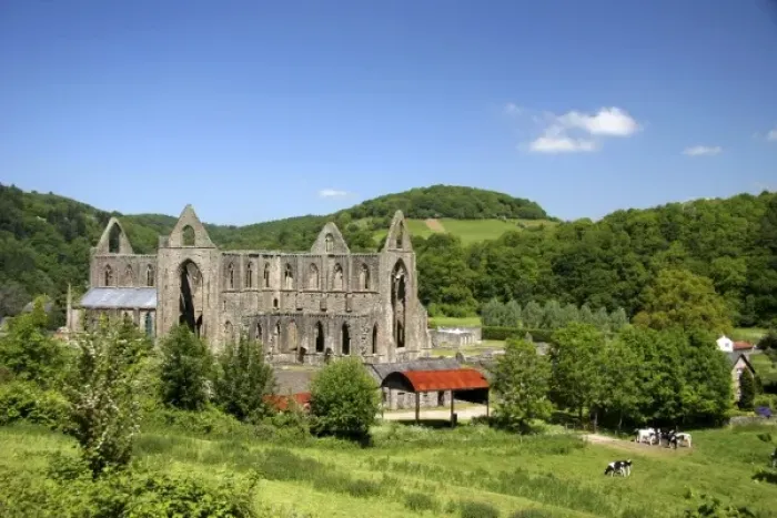 Framed Print : Tintern, Wales. The ruins of an ancient yet magnificent abbey, the Tintern Abbey in Wales Framed Print : Tintern, Wales. The ruins of an ancient yet magnificent abbey, the Tintern Abbey in Wales