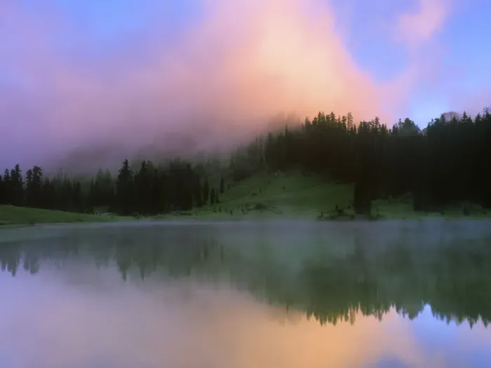 Framed Print : Tipsoo Lake Dawn, Mt. Rainier NP, WA, USA Framed Print : Tipsoo Lake Dawn, Mt. Rainier NP, WA, USA
