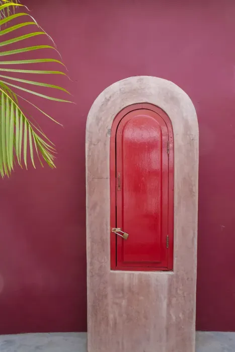 Framed Print : Todos Santos, Mexico. Red door in a red wall Framed Print : Todos Santos, Mexico. Red door in a red wall