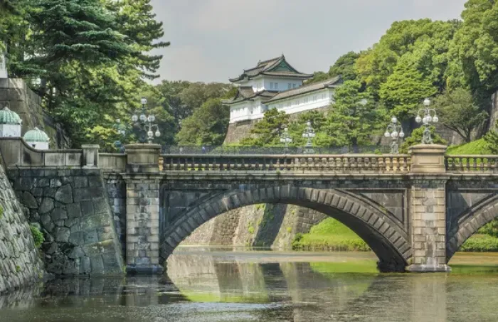 Framed Print : Tokyo Japan traditional Imperial Gardens in downtown city of traditional history Framed Print : Tokyo Japan traditional Imperial Gardens in downtown city of traditional history