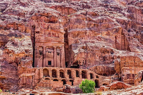 Tombs for Kings, Petra, Jordan. Built by Nabataeans in 200 BC to 400 AD