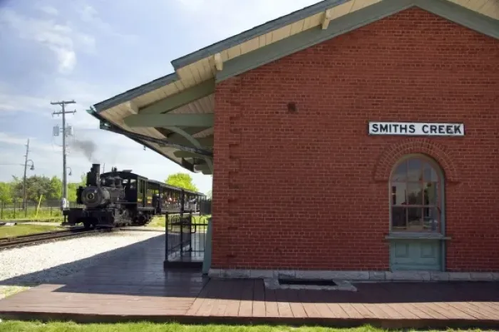 Framed Print : Torch Lake steam locomotive at Smiths Creek Depot in Greenfield Village at The Henry Framed Print : Torch Lake steam locomotive at Smiths Creek Depot in Greenfield Village at The Henry