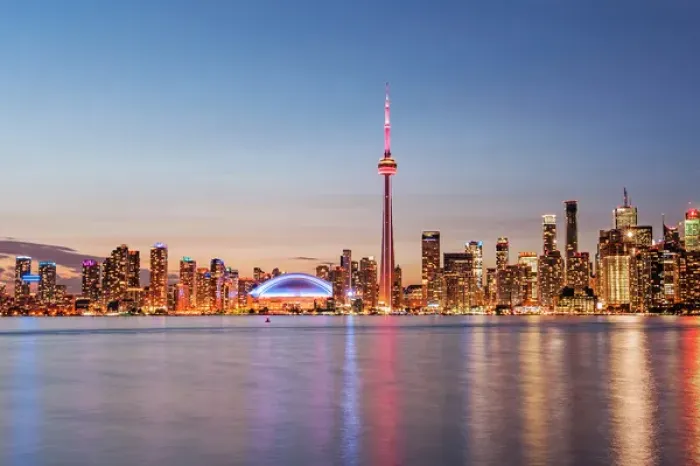 Framed Print : Toronto Skyline at Sunset from Toronto Islands Framed Print : Toronto Skyline at Sunset from Toronto Islands
