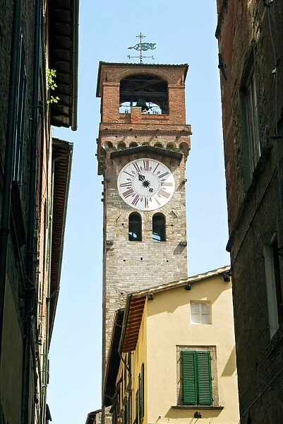 Torre delle Ore or Torre dell Orologio, Lucca, Tuscany, Italy, Europe