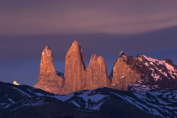 Torres del Paine, 3 granite peaks of Paine mountain range, Torres del Paine National Park