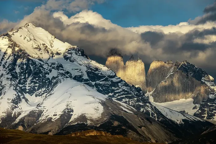 Framed Print : Torres del Paine and clouds, Chile Framed Print : Torres del Paine and clouds, Chile