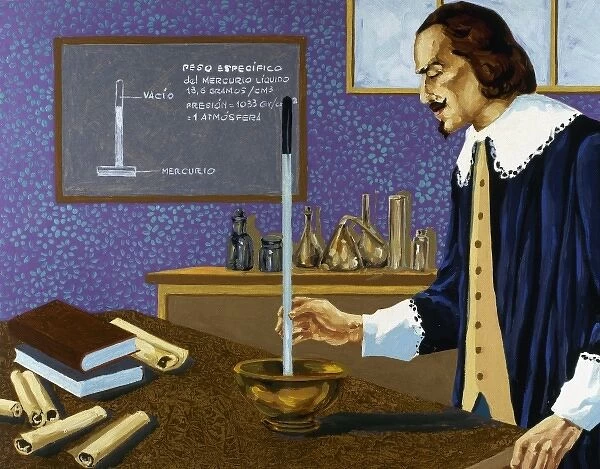 Torricelli, Evangelista (1608-1647). Italian physicist and mathematician
