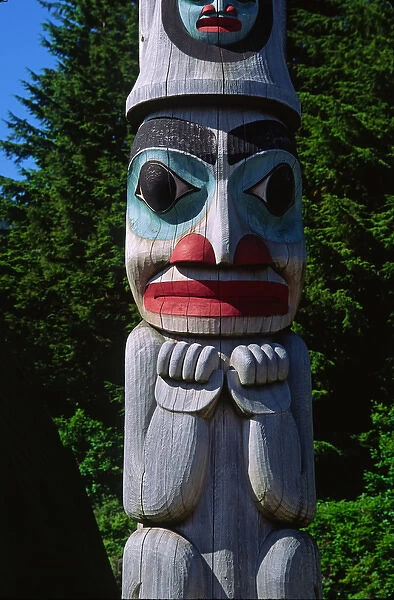 A totem pole in the Haida or Tlingit style, Alaska