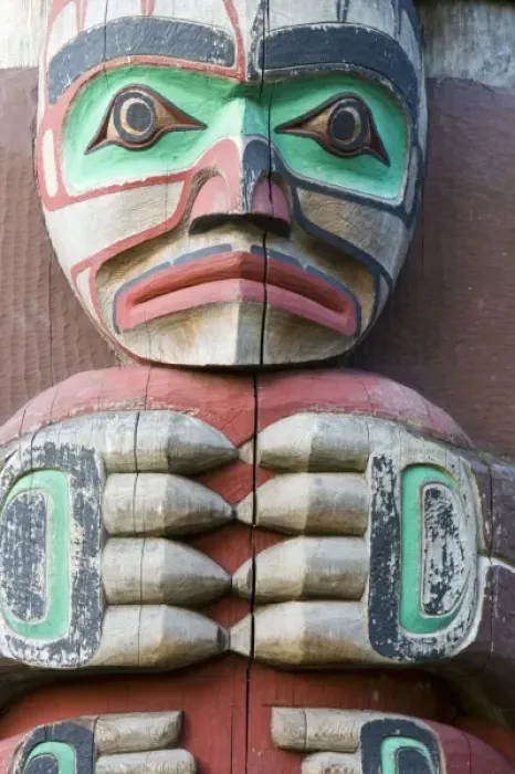 Framed Print : Totem pole at the Royal BC Museum in Victoria British Columbia Canada