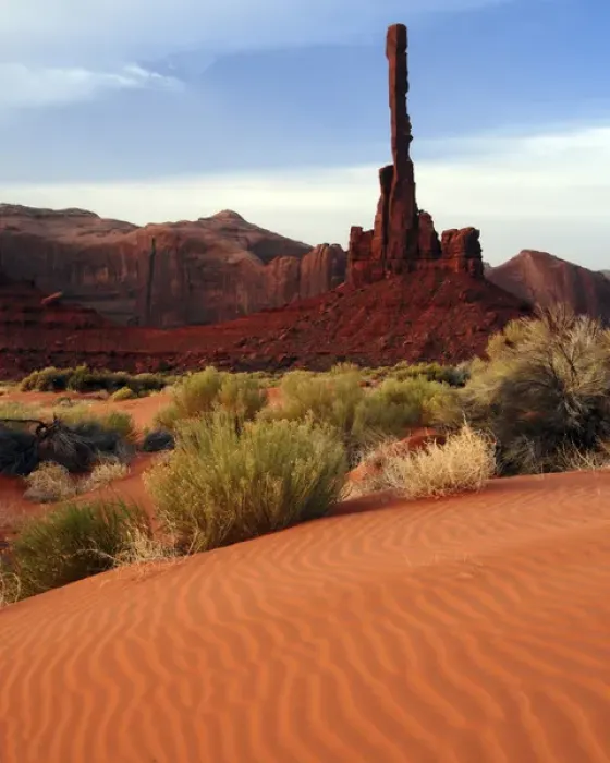 Framed Print : Totem Pole; sand dunes; Yei Bi Chei; Monument Valley; Arizona-Utah; USA