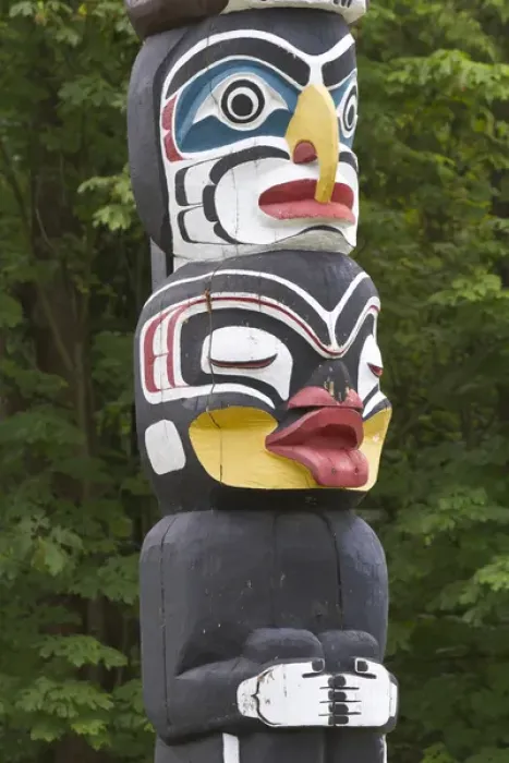 Framed Print : Totem pole, Vancouver, British Columbia, Canada
