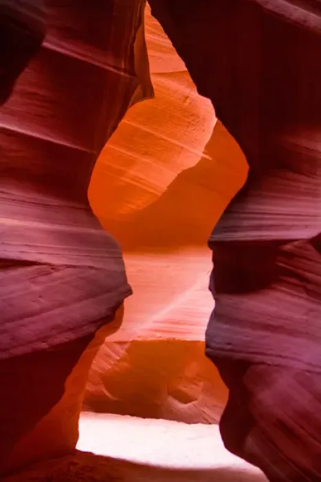 Framed Print : A tour through the red rock tunnels of Antelope Canyon in Arizona, USA