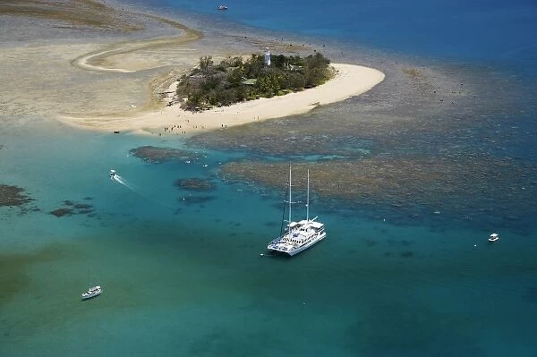 Tourist Boats, Low Isles, Great Barrier Reef Marine Park, near Port Douglas, North Queensland
